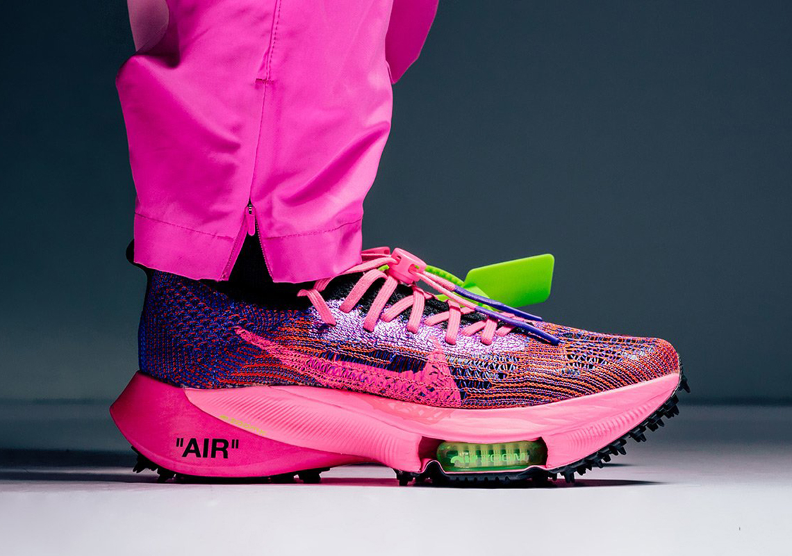 Off white x shop nike zoom pink