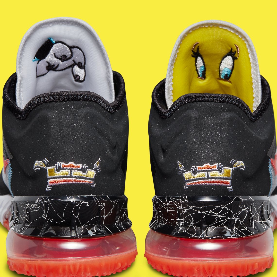Space Jam Nike LeBron 18 Low CV7562-103 Tweety | SneakerNews.com