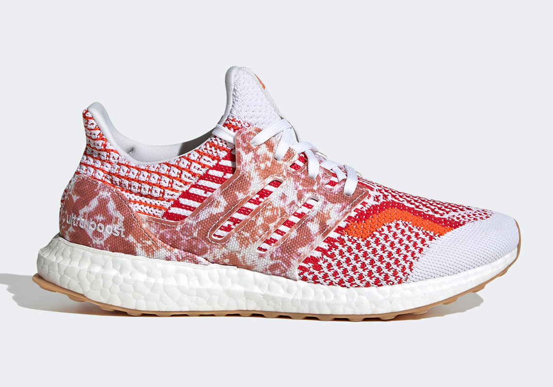 Recycled Materials Create A Bold Mix Of Patterns On A Women’s Ultraboost 5.0 DNA “Nature Lab”
