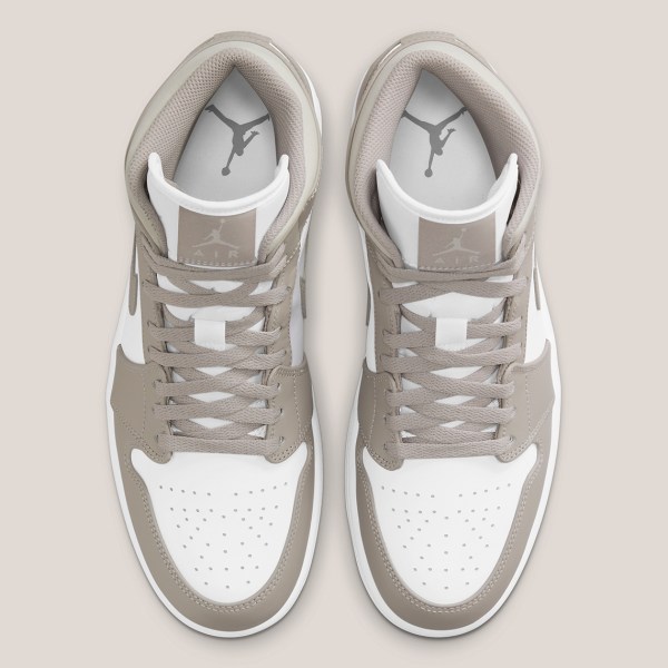 Air Jordan 1 Mid Linen White 554724-082 | SneakerNews.com