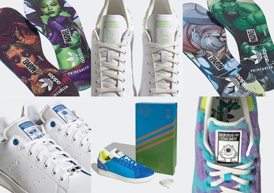 Thor, Baby Groot, Mike Wazoski, Wall-E Another Other Disney Duos Appear In Upcoming adidas Stan Smith Collection