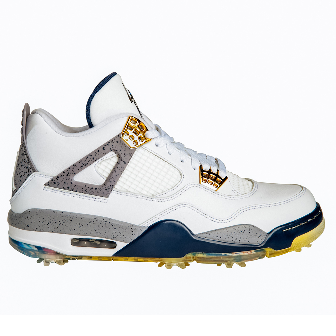 jordan retro 4 white and gold