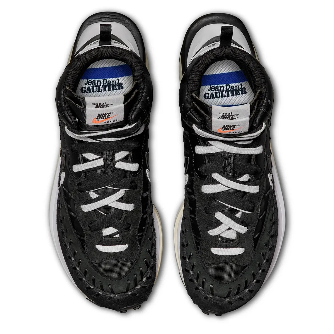 Jean Paul Gaultier Sacai Nike Ldvaporwaffle Black White Dh9186 001 3