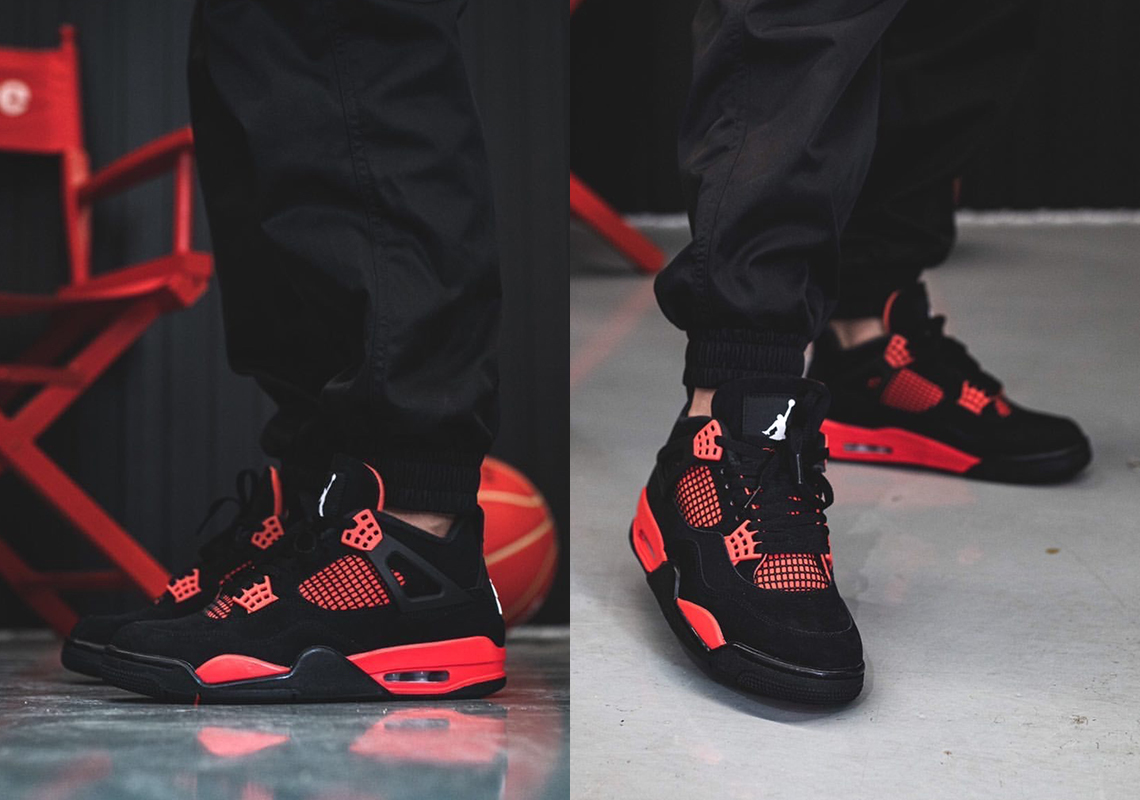 red thunder 4s on feet