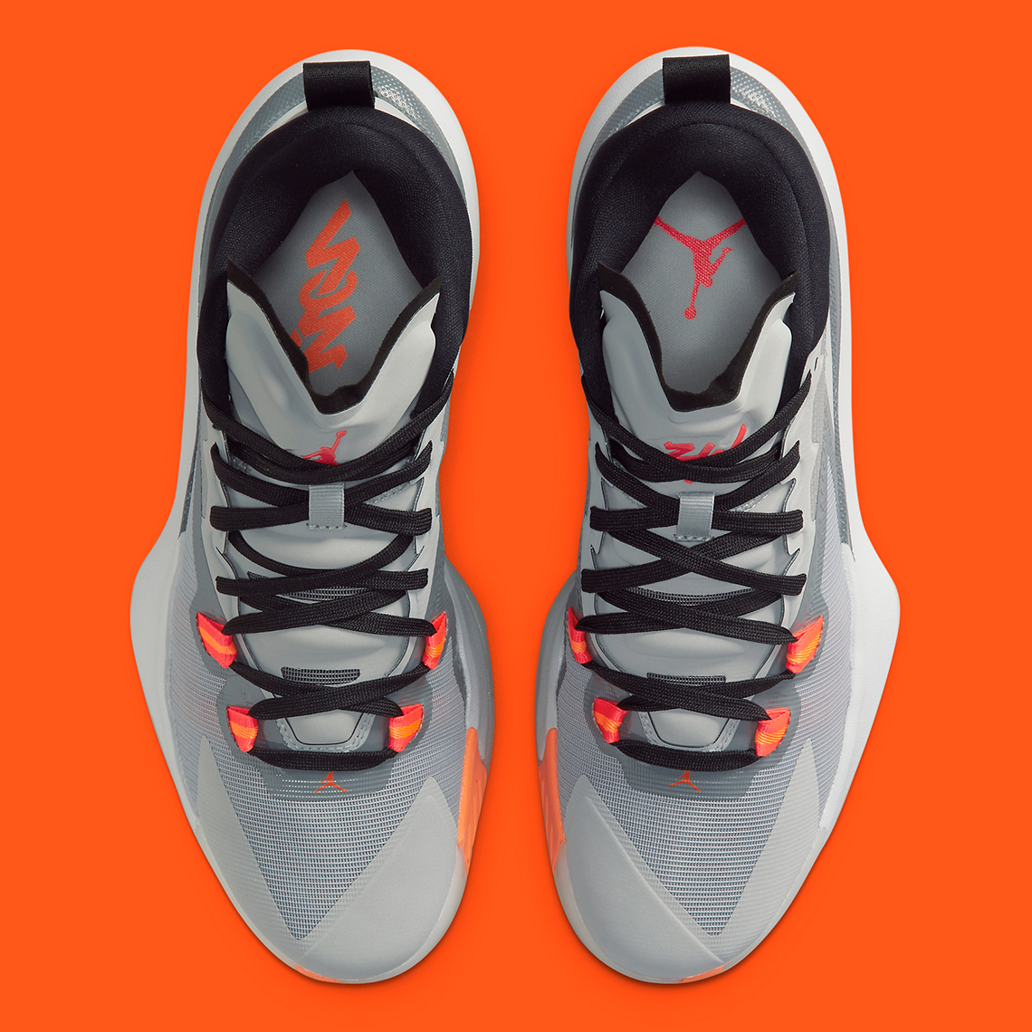 Gray and hotsell orange jordans