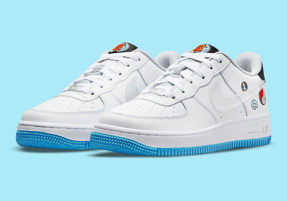 nike air force 1 gs white blue dm8088 100 6