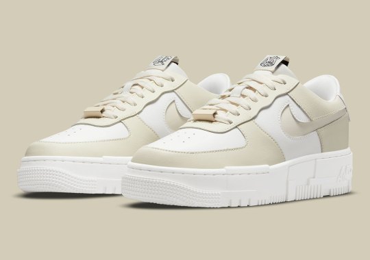 The Nike Air Force 1 Pixel Gets A Satisfying Cream And White Pairing