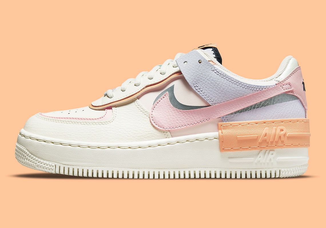 pink and orange nike air force 1