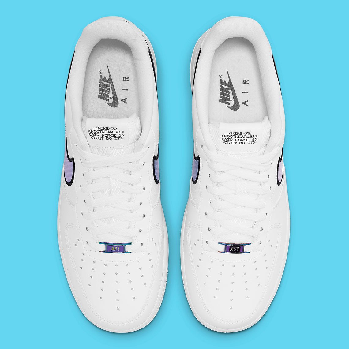 Nike Air Force 1 White Blue Iridescent DN4925-100 | SneakerNews.com