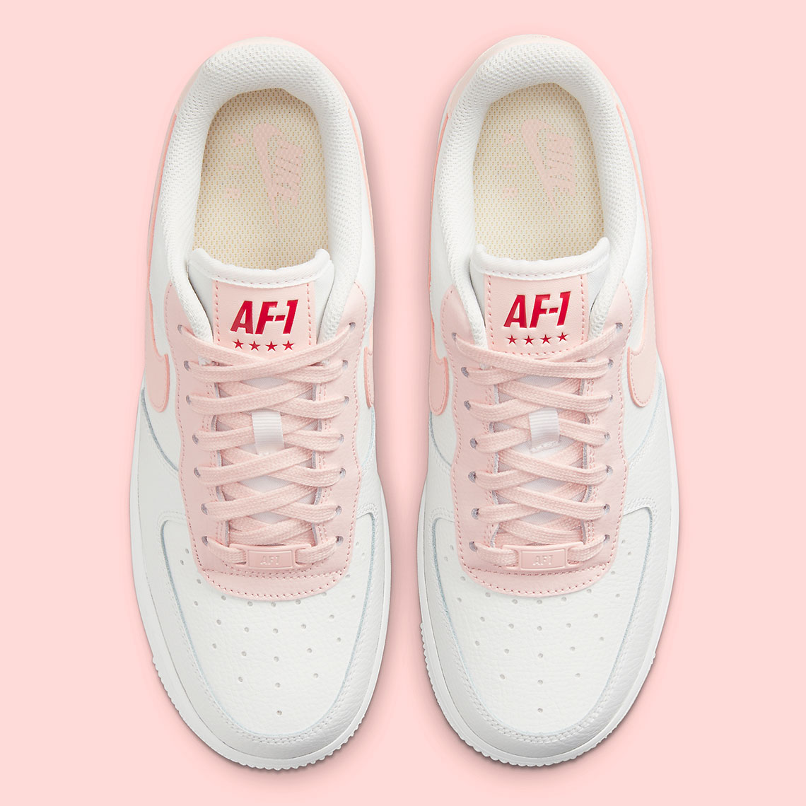 nike air force 1 wmns summit white pale coral summit white university red 315115 167 3