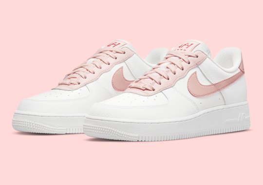 This Nike Air Force 1 Low For Women Adds Pinkish Hues To The Lace Collar