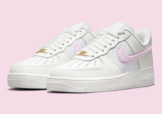 This Women’s Nike Air Force 1 Low Features Plush Pink Swooshes