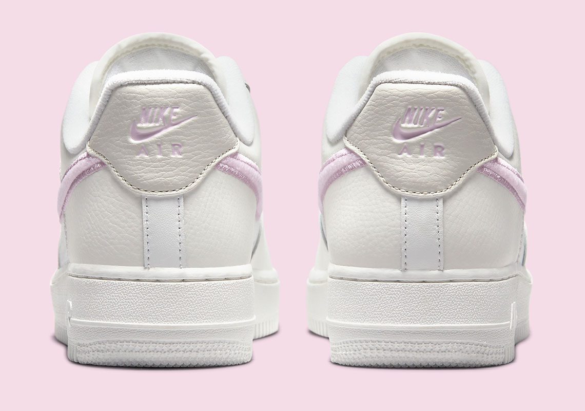 white air force pink tick