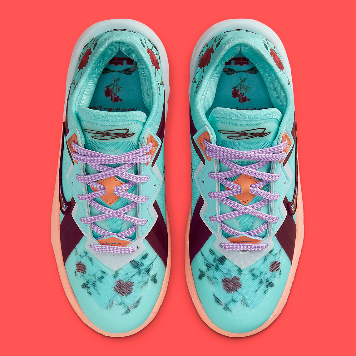 Nike Lebron 18 Low Gs Floral Dn4177 400 4