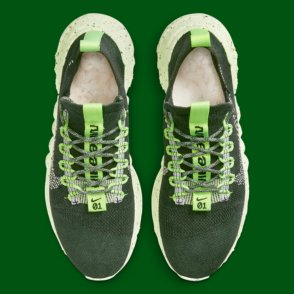 Nike Space Hippie 01 Carbon Green White Electric Green Dj3056 300 4