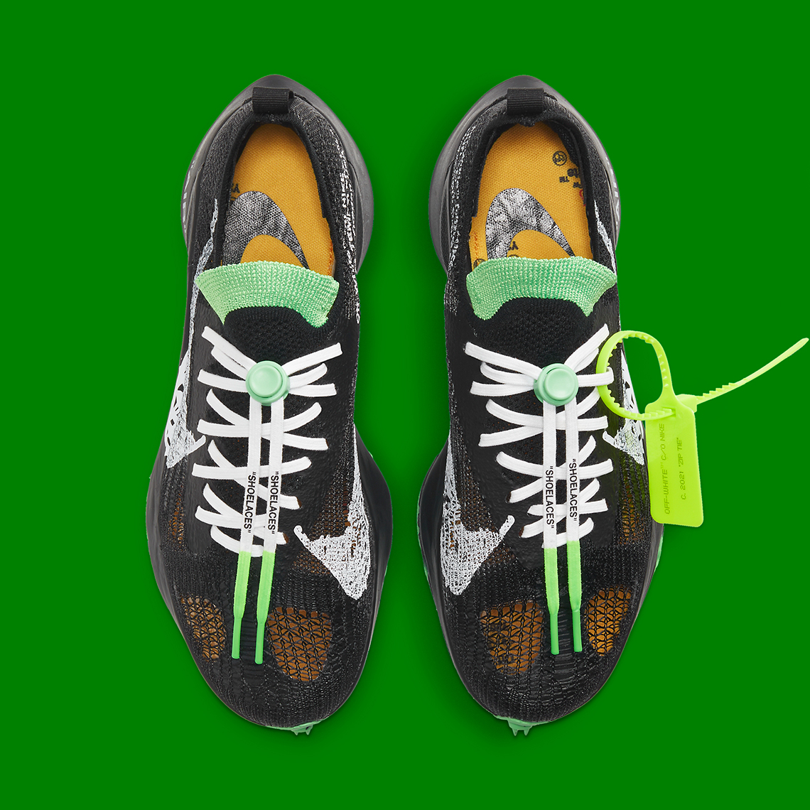 Nike x Off-White™ Air Zoom Tempo NEXT% (Black/White-Scream Green) – Canary  Yellow