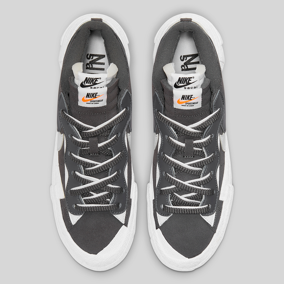 Sacai x Nike Blazer Low "Iron Grey" 2021 - Sneakersanalys