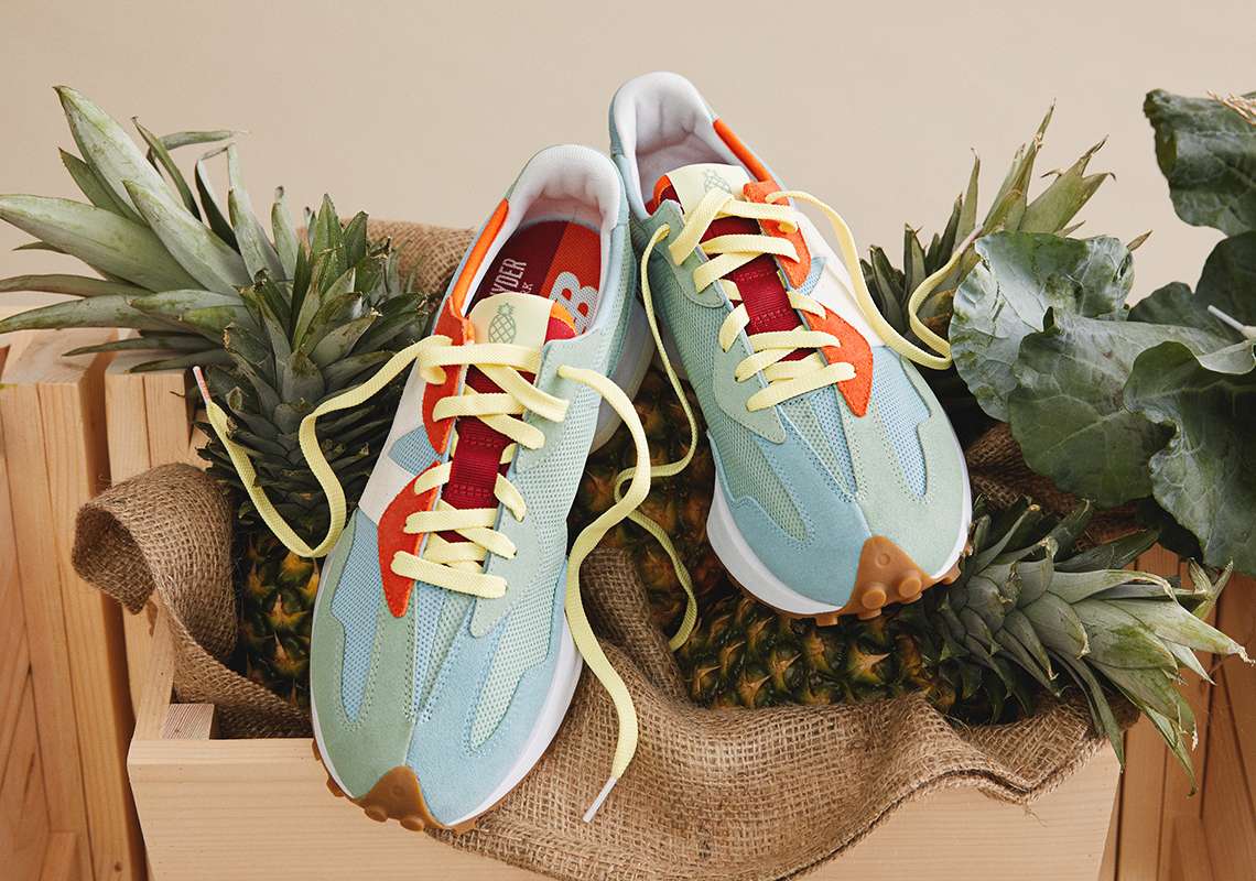 todd snyder x new balance farmers market 327 pineapple