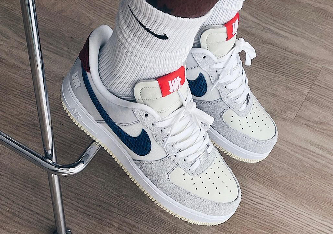 Undefeated Nike Air Force 1 Low Grey Blue Red | SneakerNews.com