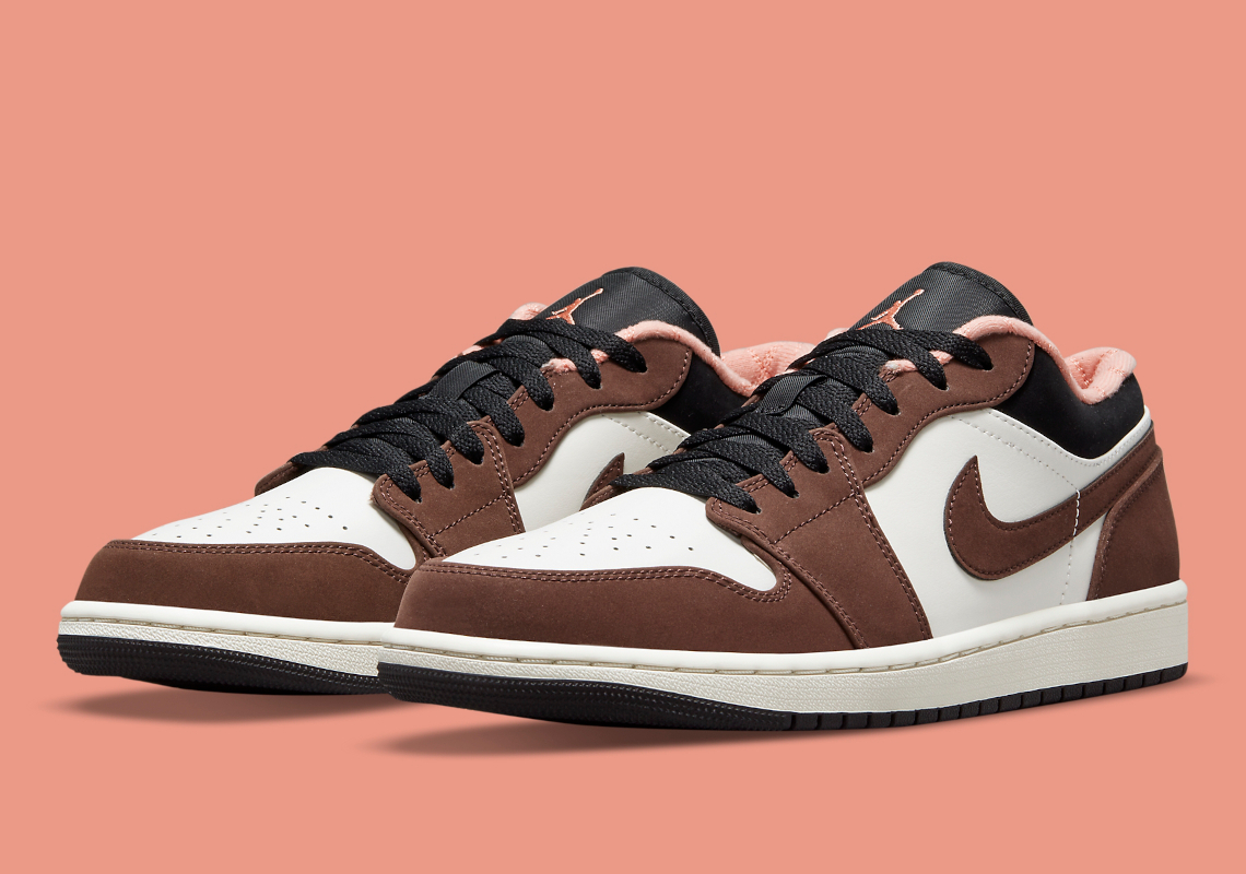 brown and white low jordans
