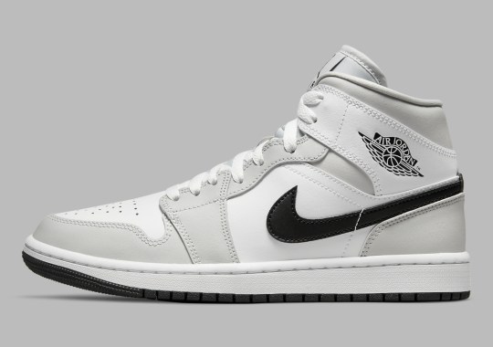 The Women’s Air Jordan 1 Mid Emerges In Another Variation Of “Light Smoke Grey”