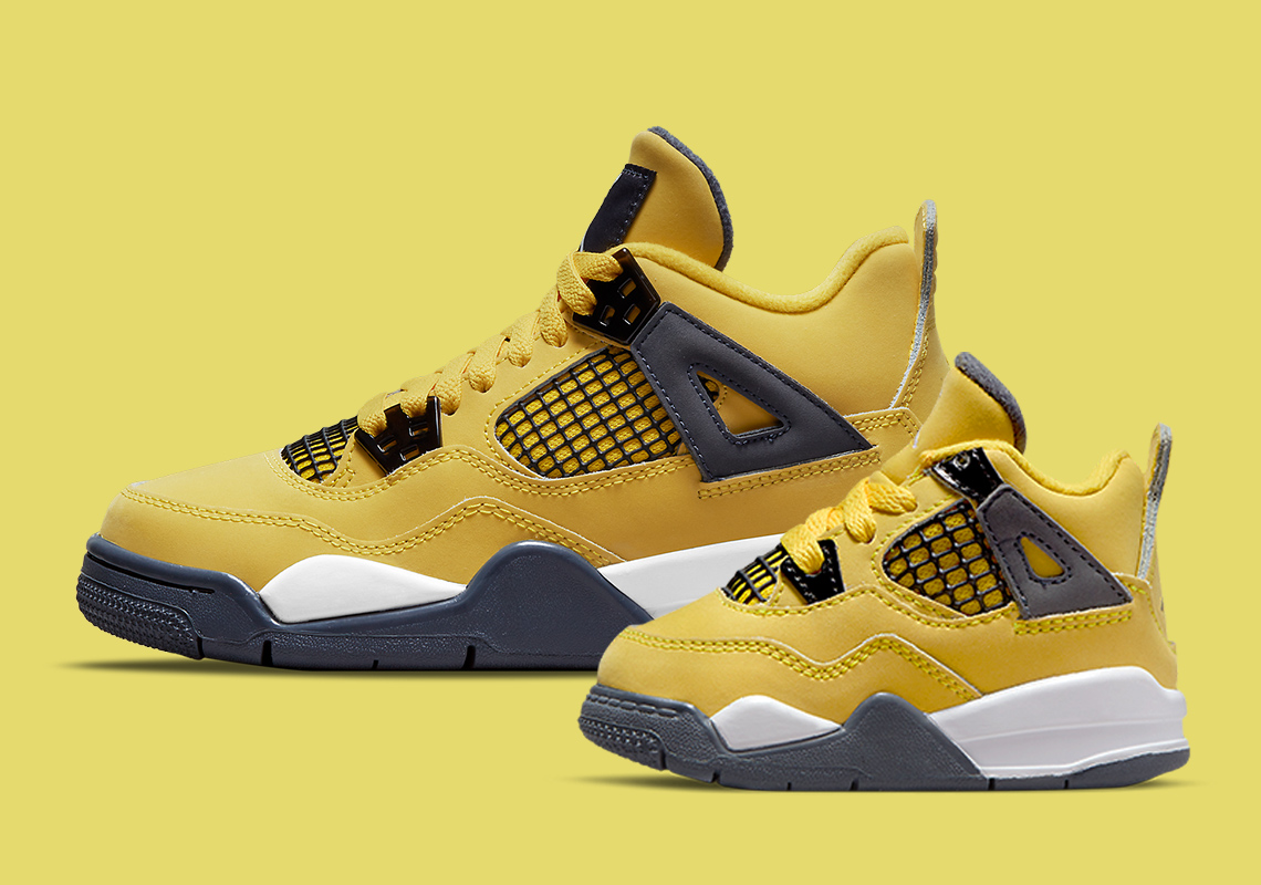 The Air Jordan 4 “Lightning” Releases In Full Family Sizes On August 28th