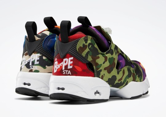 BAPE And Reebok Team Up Again For A Mismatched Instapump Fury