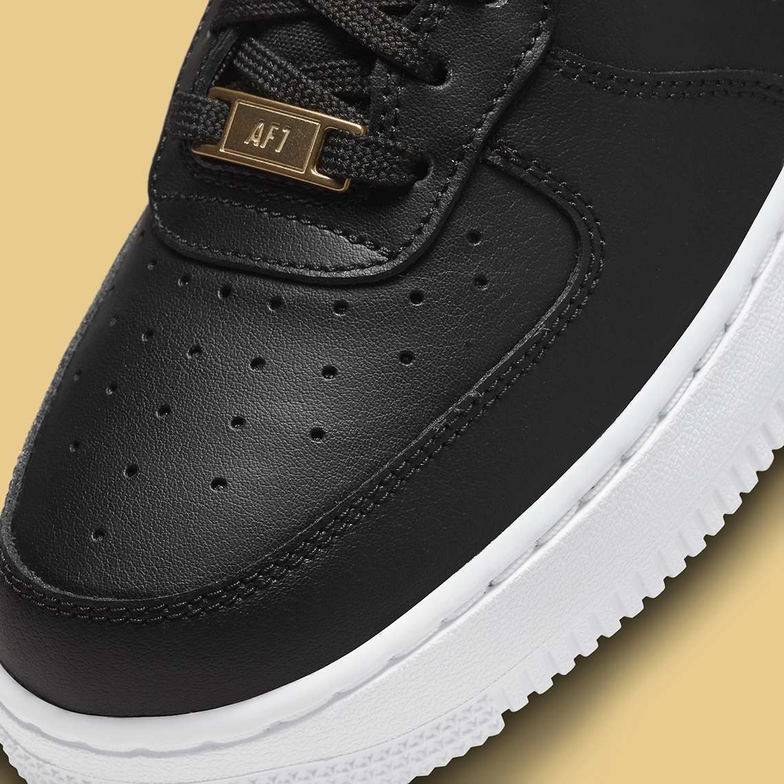 air force 1 black black gold