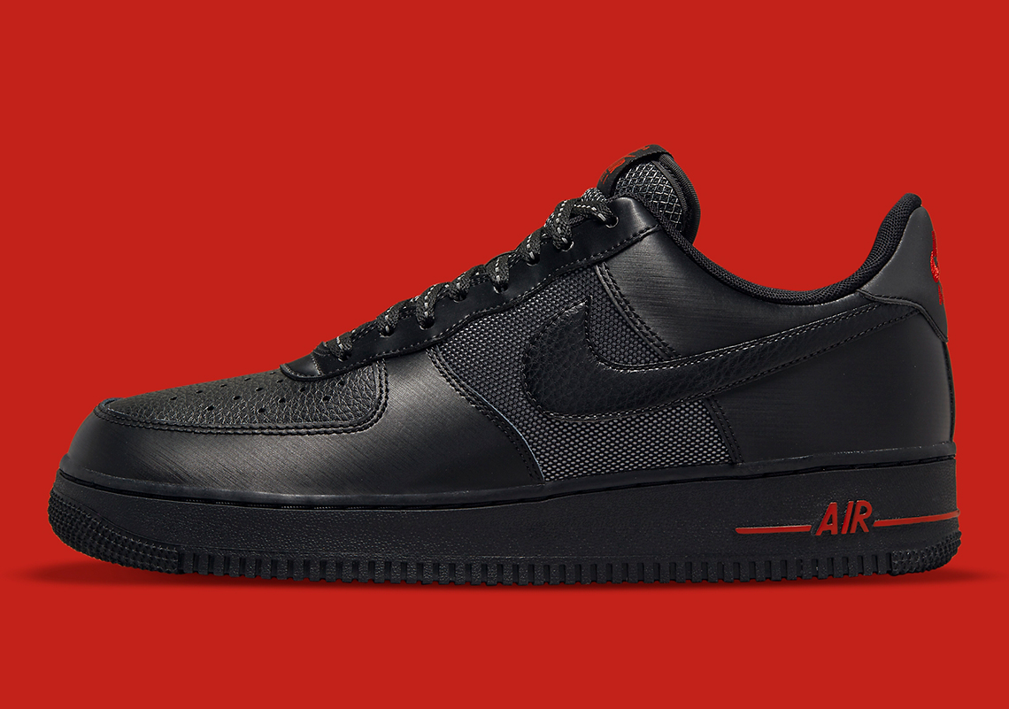 air force 1 black and red