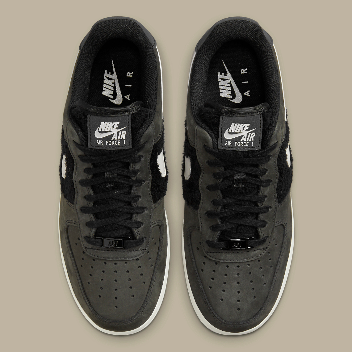 Nike Air Force 1 Low Fur Black Bone DO6714-001 | SneakerNews.com