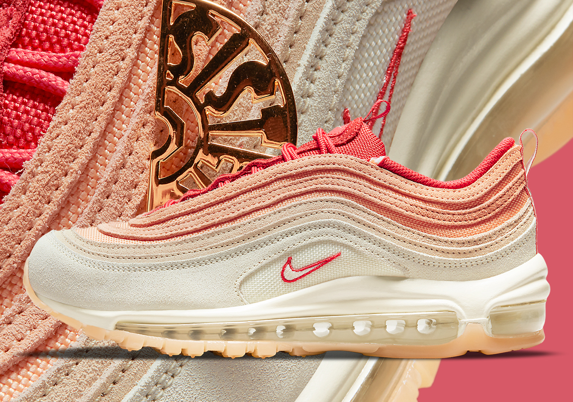 Salmon And Pink Tones Appear On The Nike Air Max 97 "Sisterhood"