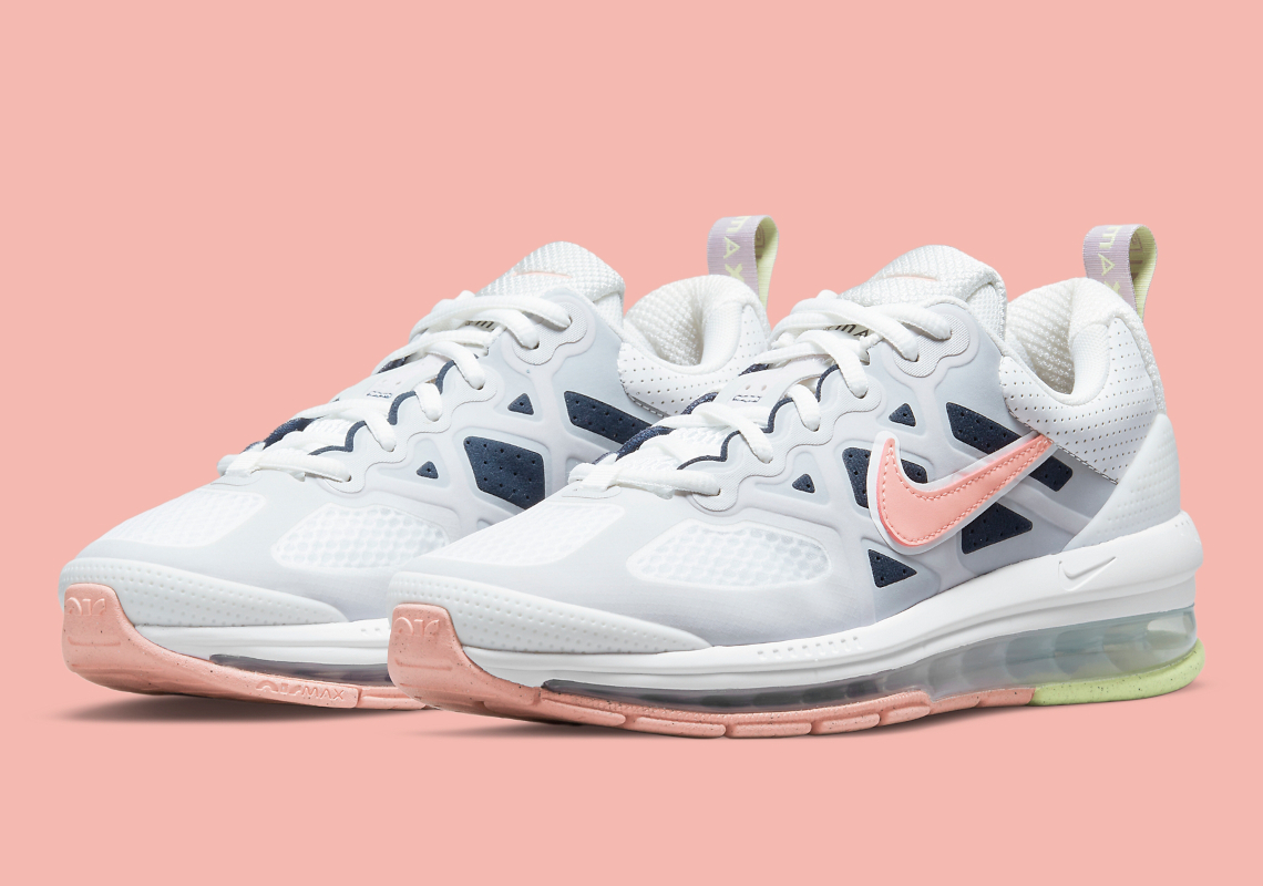 Faint Neons Take Over The Outsoles On This Women's Nike Air Max Genome
