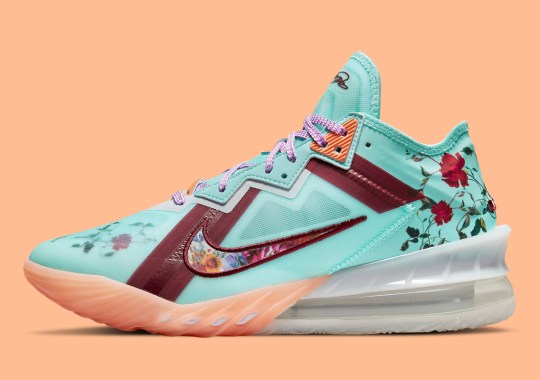 The Nike LeBron 18 Low “Floral” Appears For Adults