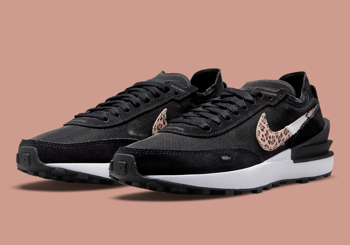 leopard nike shoes black