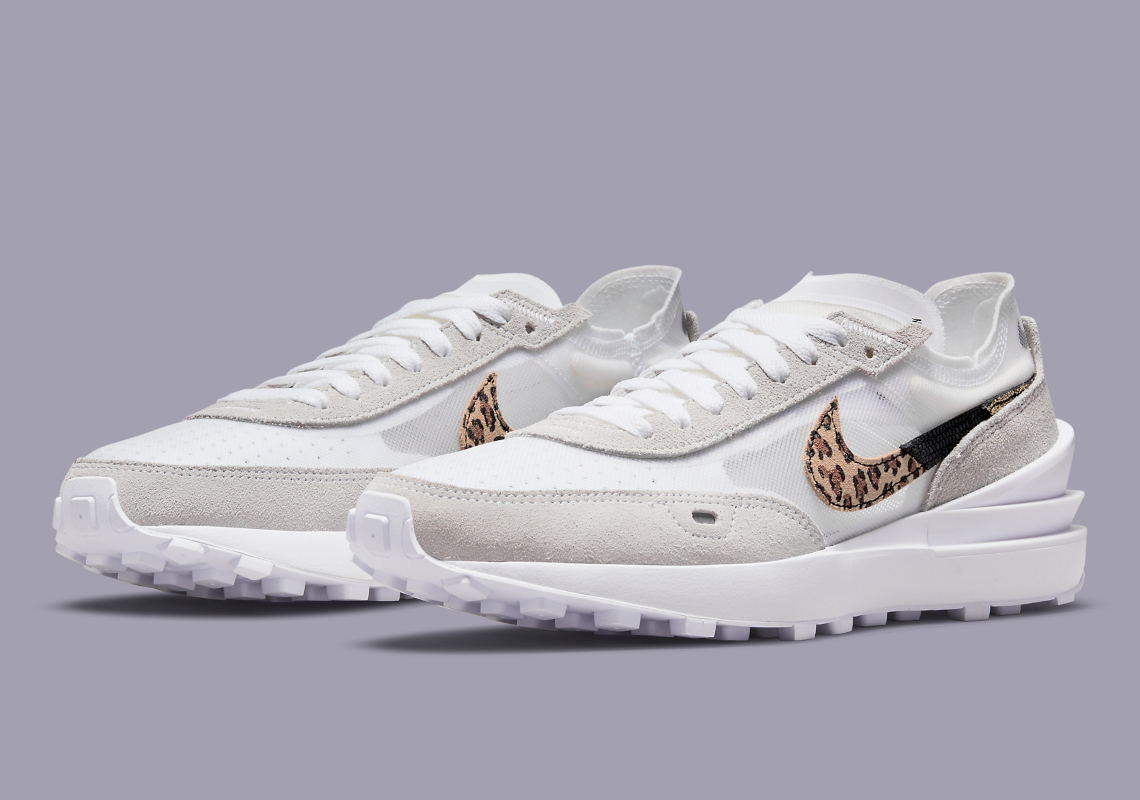 nike white and leopard sneakers