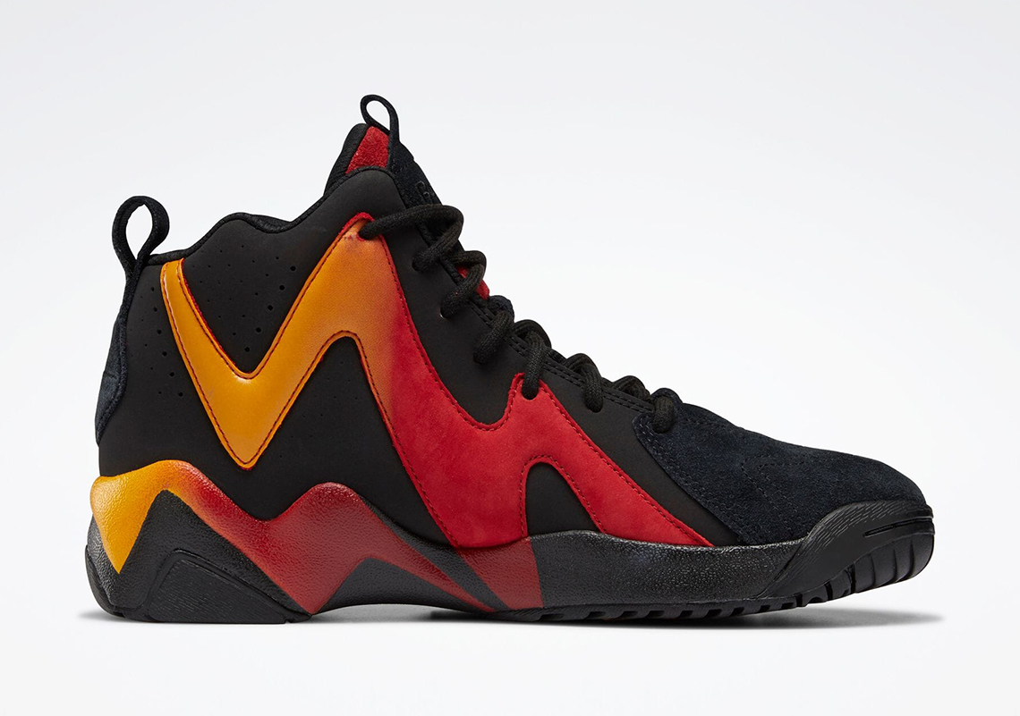 Reebok Kamikaze II Black Flash Red Semi Solar Gold H01318