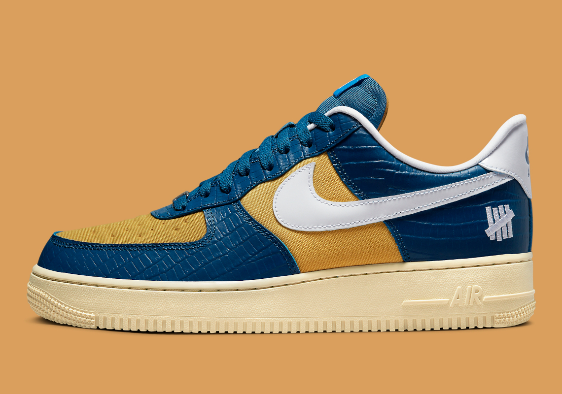 UNDEFEATED Nike Air Force 1 Blue Yellow DM8462-400 | SneakerNews.com