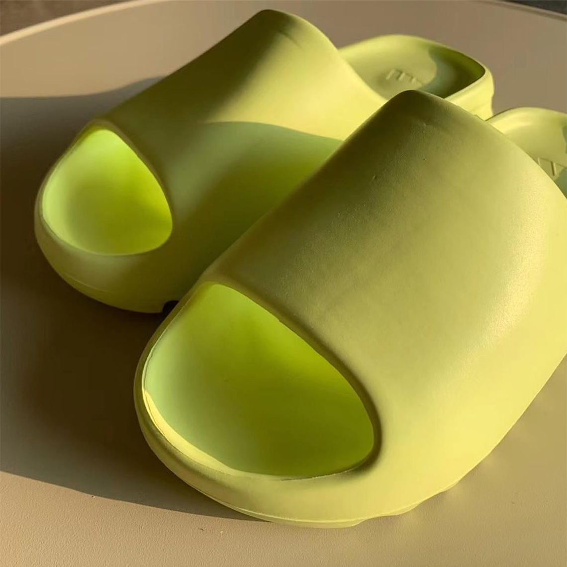 Adidas Yeezy Slides Glow Green 2