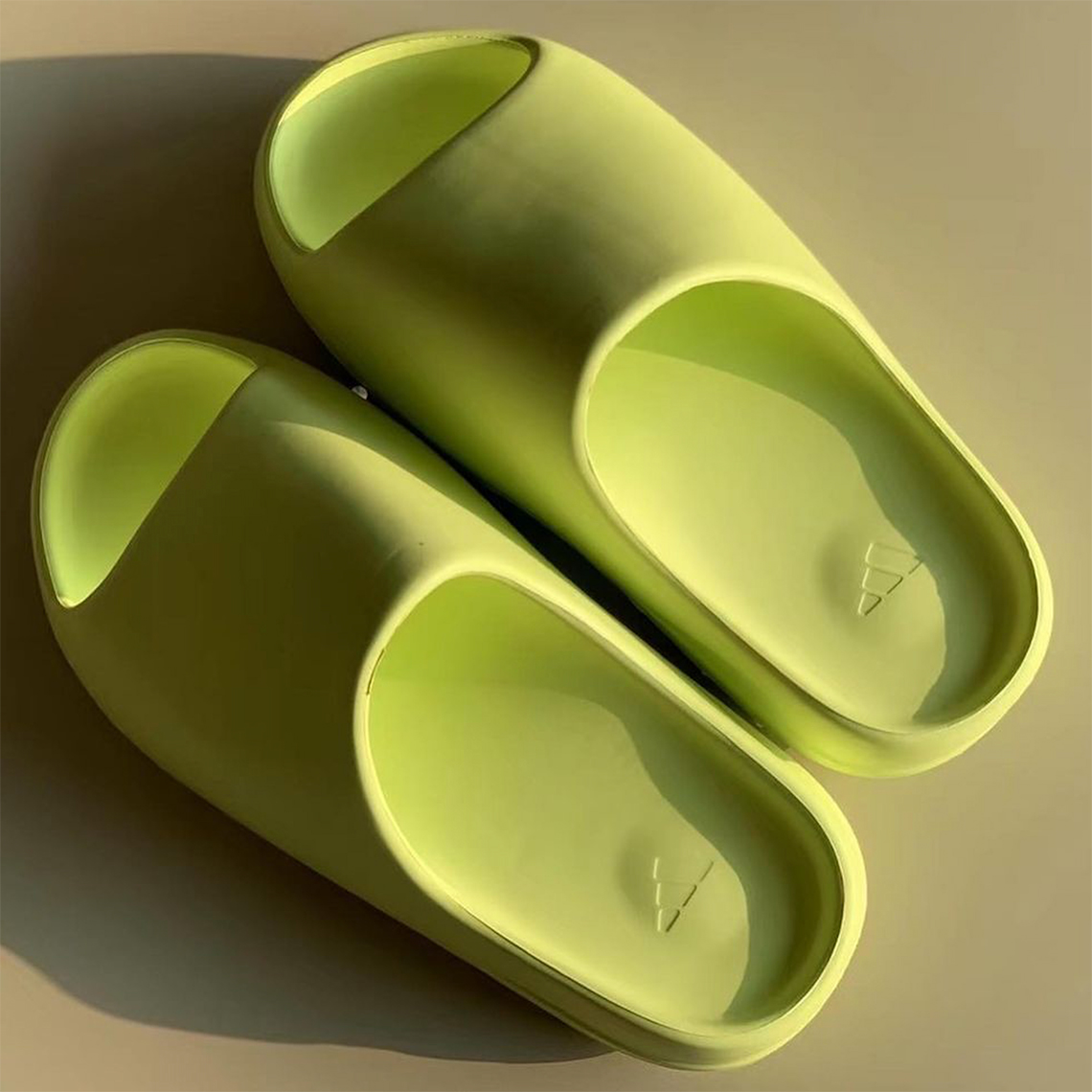 Adidas Yeezy Slides Glow Green 3