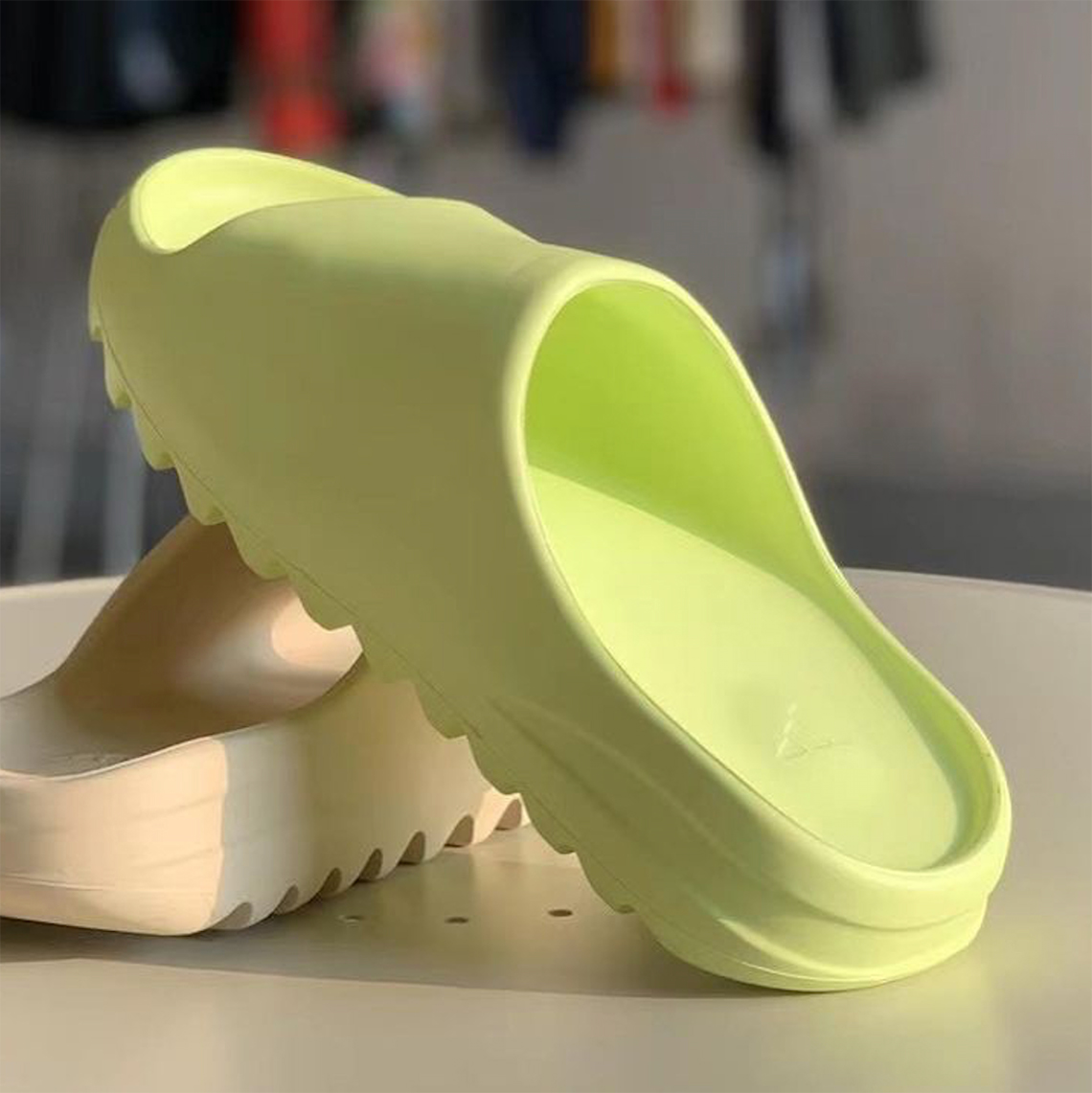 Adidas Yeezy Slides Glow Green 4