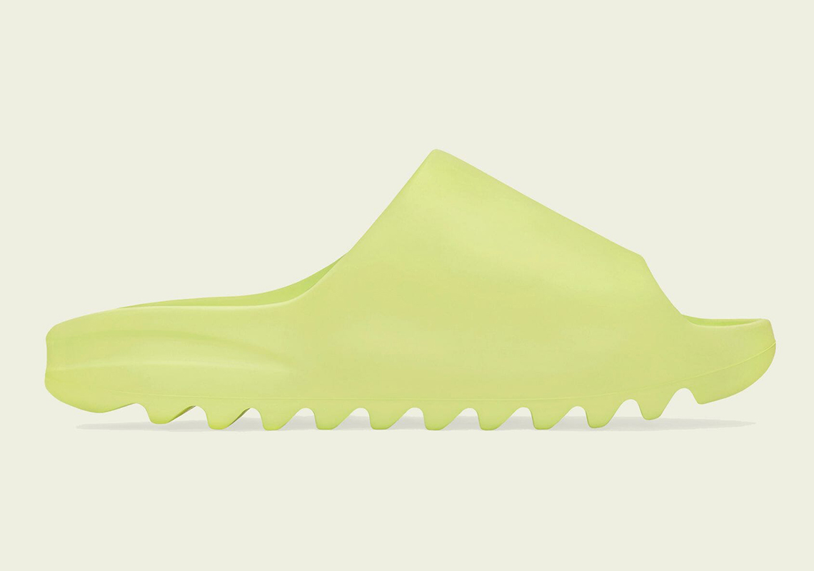 adidas yeezy slides glow green GX6138 1