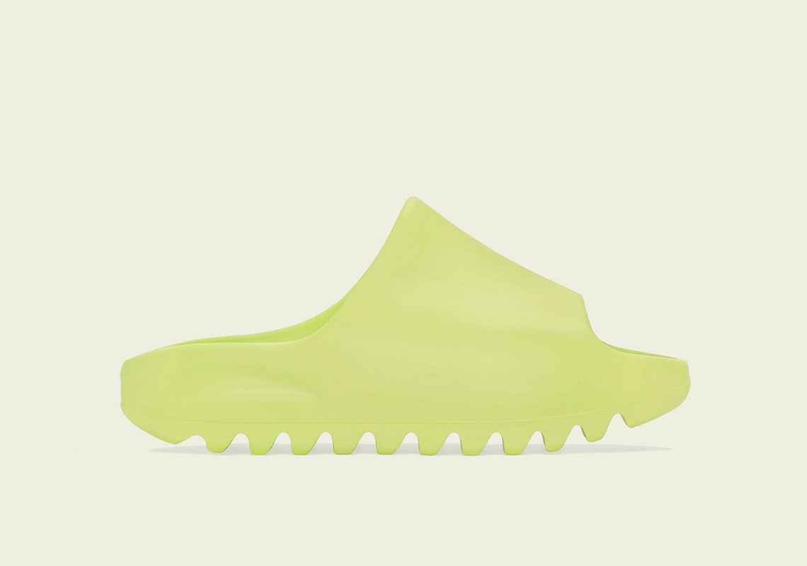 Adidas Yeezy Slides Glow Green Gx6139 Kids 1