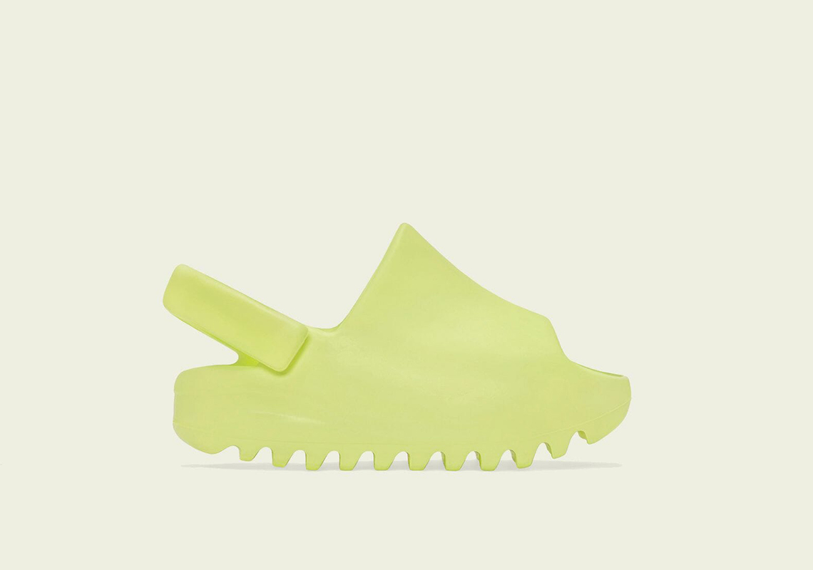 Adidas Yeezy Slides Glow Green Gx6140 Infant 3