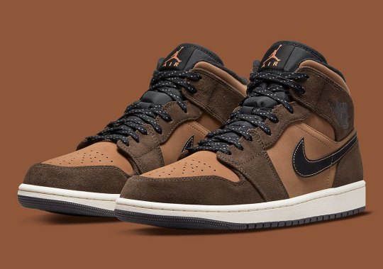 The Air Jordan 1 Mid Hits The Trail With Earthy Brown Color Scheme