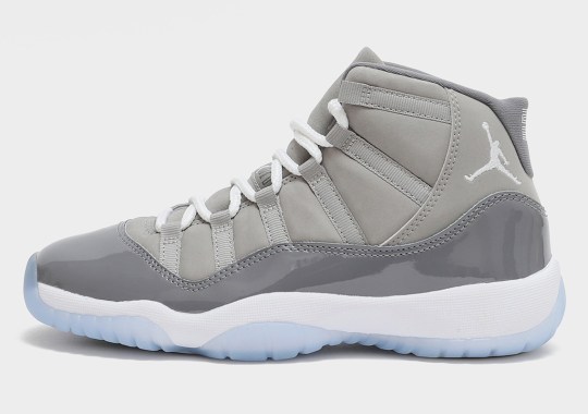 Here’s A Look At The Air Jordan 11 “Cool Grey” In GS Sizes