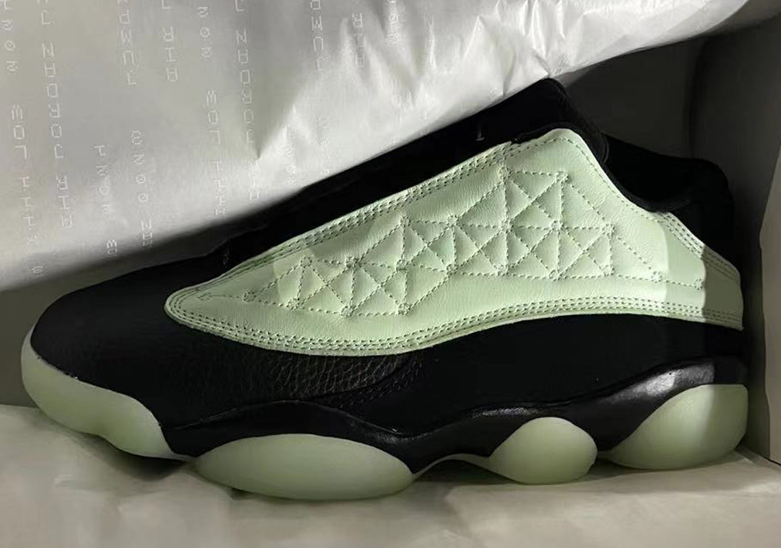 The Air Jordan 13 Low "Barely Green" Introduces A Brand-New Dimple Pattern