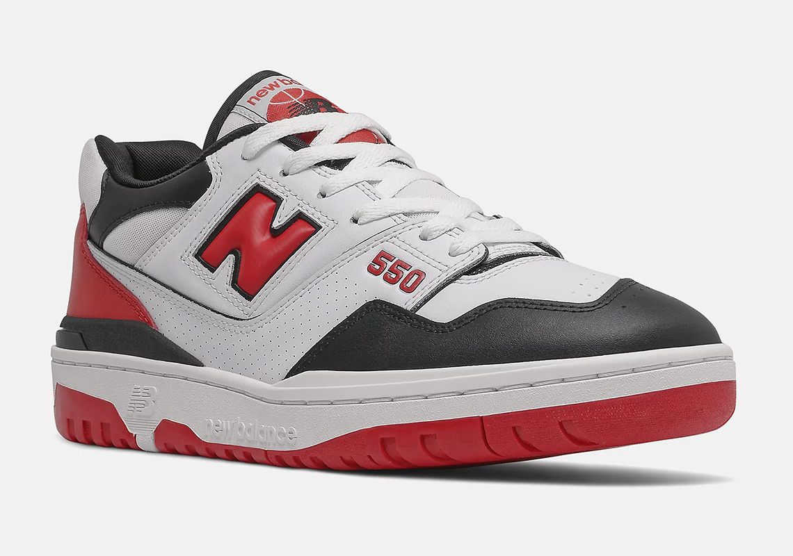 new balance white red 550