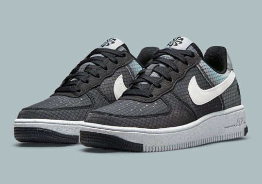 Futuristic Grayscale Gradients And Grids Land On This GS Nike Air Force 1 Crater