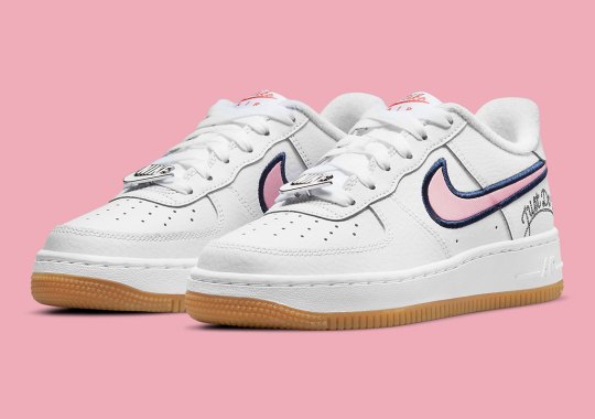 This Nike Air Force 1 LV8 For Girls Reps A Varsity Look