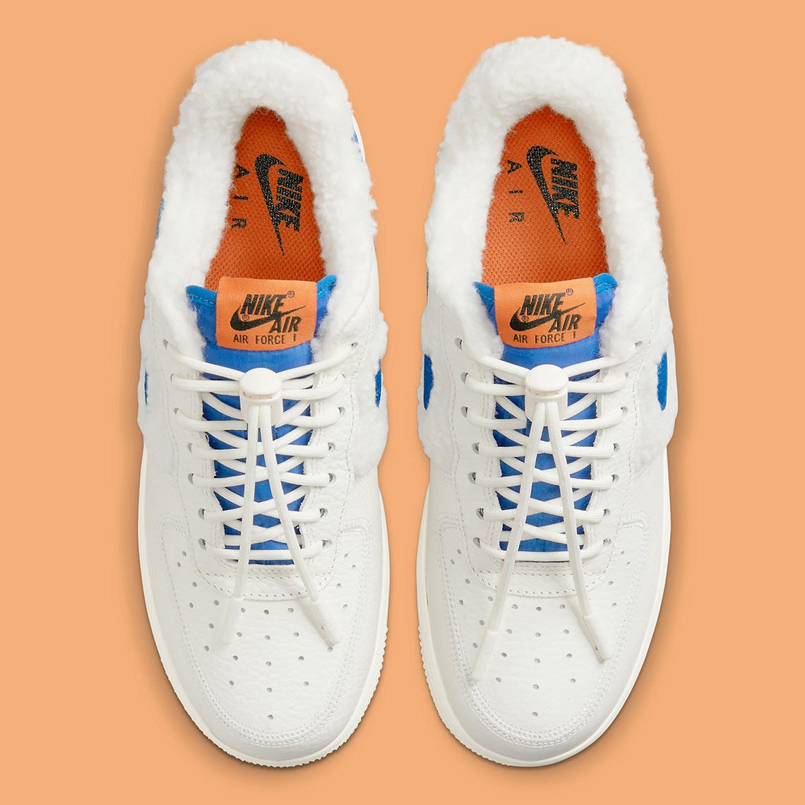 Nike Air Force 1 Sherpa White Blue DO6680 100 SneakerNews